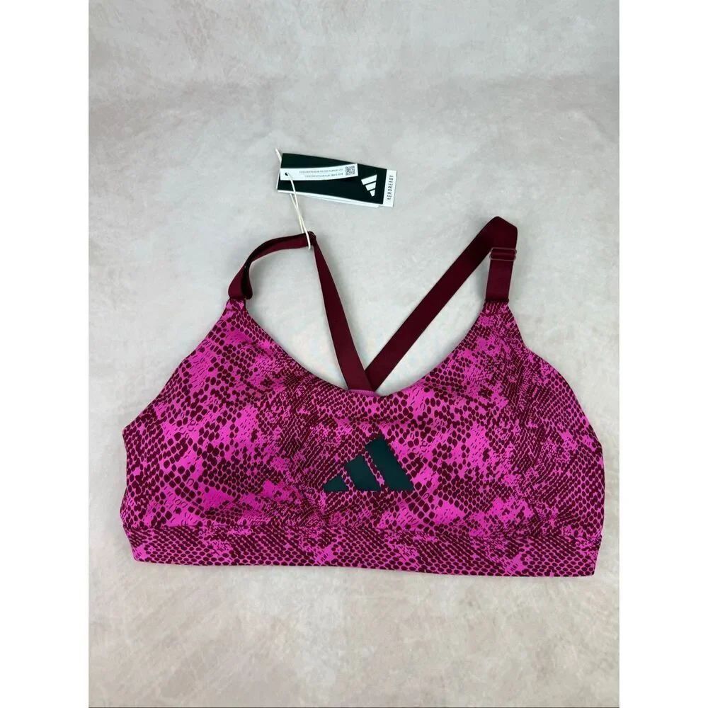 Adidas Sports Bra Size XL Pink Adjustable Discontinued